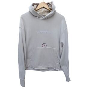 Nike Graphic Hoodie Womens Medium Cream Equilibrium Pullover Sweatshirt